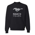 thumbnail image 2 of Wild Bobby, Ford Mustang Logo 50 Years Vintage Emblem, Cars and Trucks, Unisex Crewneck Graphic Sweatshirt, Black, Small, 2 of 4