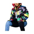 thumbnail image 4 of Seyurigaoka Women’s Juniors Fashion Camouflage Zipper Open Long Sleeve Down Jacket, 4 of 9