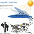 thumbnail image 3 of PetFurnishn Patio Umbrella, 10ft Offset, with Strong Steel Pole and 8 Ribs, Blue Color, for Large Patio Areas, 3 of 9