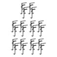 thumbnail image 1 of Maoww 4x Multifunctional Garland Hanger For Door Frame Stylish Easy Installation Space Saving Stocking Hangers For Mantel Black 4PCS 5Set, 1 of 6