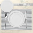 thumbnail image 3 of Ambesonne Wooden Place Mats Set of 4, Trippy Zig Zag Stripes, Standard Size, Grey Grey, 3 of 6