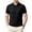Black, variant on Gaukiv Men's T Shirts Collared Neckline Short Sleeve Solid Tees Summer Casual Tops Black L