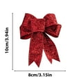 thumbnail image 3 of Hmgxay 3.9" Christmas Decorative Bow, Holiday Ornament Bow for Festive Decor, Tree Adornment Ribbon for Celebrations, Seasonal Gift Bow for Holiday Cheer(Red), 3 of 6