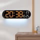 thumbnail image 4 of Reloj de Pared Digital Grande de 13,7 Pulgadas Wwl240912003, Pantalla Led Moderna con Alarma de Temperatura, Fecha, Horario de Verano Automático, Luz Nocturna, Regulador de Brillo Automático, Control, 4 of 6