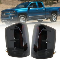 Genrics LED Tail Lights Assembly Replacement for Chevy Silverado 1500 2014-2018/Chevy Silverado 2500HD 3500HD 2015-2018 Driver and Passenger Side Rear Brake Lamps
