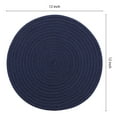 thumbnail image 2 of REGALWOVEN Farmhouse Placemats Set of 4 Cotton Rope Round Placemats for Dining Table Decor Indoor Outdoor Navy Blue 12*12in, 2 of 7