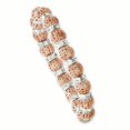 thumbnail image 1 of Copper-tone & Silver-tone Clear Epoxy Stones Stretch Bracelet Inch "Bracelets, 1 of 1