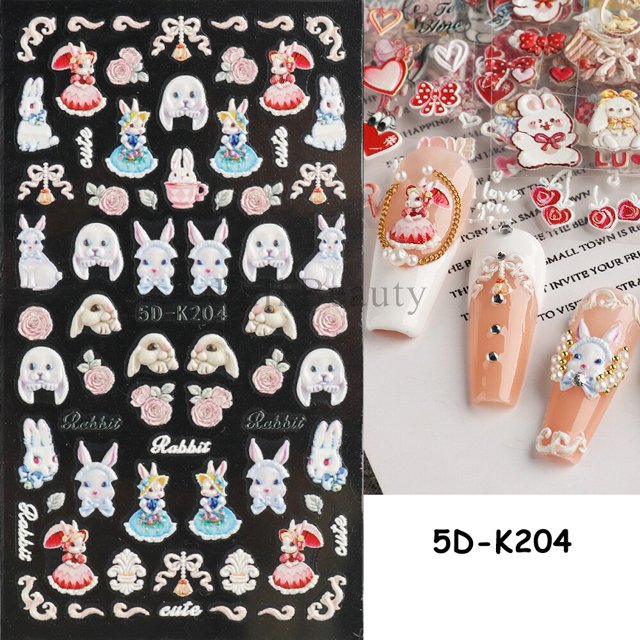 Pegatinas para uñas 5D, flores, decoración de líneas geométricas, deslizadores en relieve acrílico, marco dorado, calcomanías para uñas, flor de cerezo, manicura, GLJI-5D05 Dengxun unisex