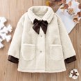 thumbnail image 2 of Curuila Toddler Girls Boys Outerwear Thick Warm Windproof Long Sleeve Solid Long Coat With Button Pocket Beige Size 3-4 Years, 2 of 4