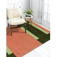 thumbnail image 6 of Hand tuft rug, Pink & Green color, Wool carpet, 5x7 Bed, Living, room, 6 of 10