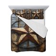 thumbnail image 7 of Rustic Star Brown Queen Size Down Alternative Comforter, Lightweight Comforter Quilt Bedding Set with Pillow Shams Vintage Farmhouse Wooden Grain Art All Seasons Bed Comforter Duvet Insert 90"x96", 7 of 7