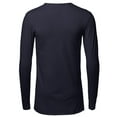 thumbnail image 2 of FashionOutfit Men's Solid Urban Vintage Style Long Sleeve Crew Neck T-Shirt, 2 of 4