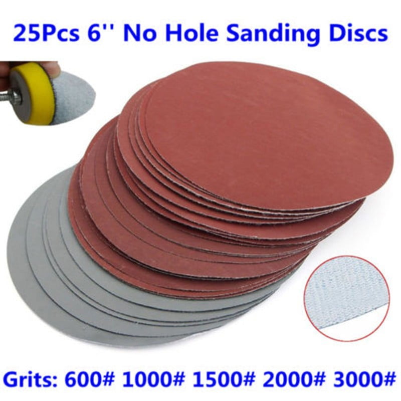 25pcs Hook and Loop 3 Inch 800 1000 1500 2000 3000 Grit Sand Paper Sanding Discs 