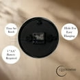 thumbnail image 5 of Clockswise 12-in Round Quartz Wall Clock Non-Ticking Battery Operated with Silent Sweep Movement, Aluminum Silver Frame, Perfect for Home Kitchen Office Living Room Study Hallway Classroom, Black Face, 5 of 8