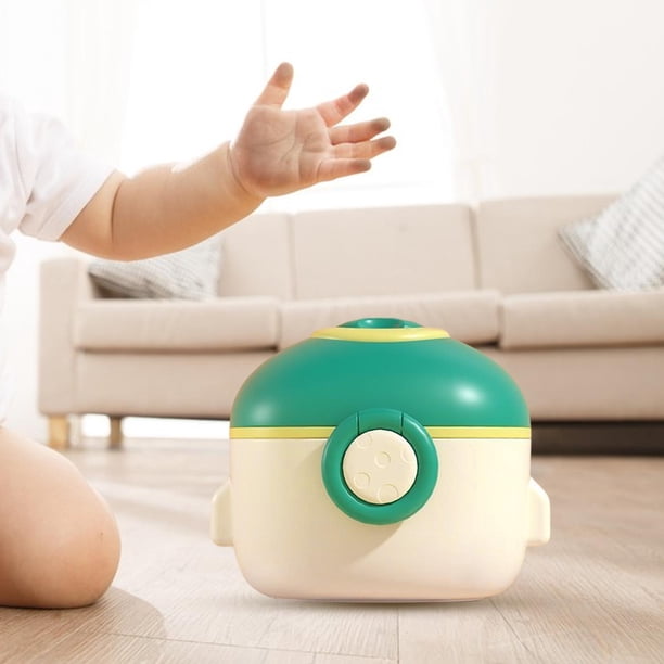 Envase dispensador de fórmula de leche para bebés, con cuchara de 5 g, soporte de almacenamiento para contenedores de alimentos, a prueba de fugas Verde Pequeño Hugo dispensador de fórmula