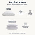 thumbnail image 6 of Delara 3-in-1 Adjustable New Zealand Wool Pillow - GOTS Certified Organic Cotton Shell, 200 GSM Wool Quilted Cover, Baffle Box, Side/Back/Stomach Sleepers, Spine-Alignment Friendly - Queen 20"×30", 6 of 8