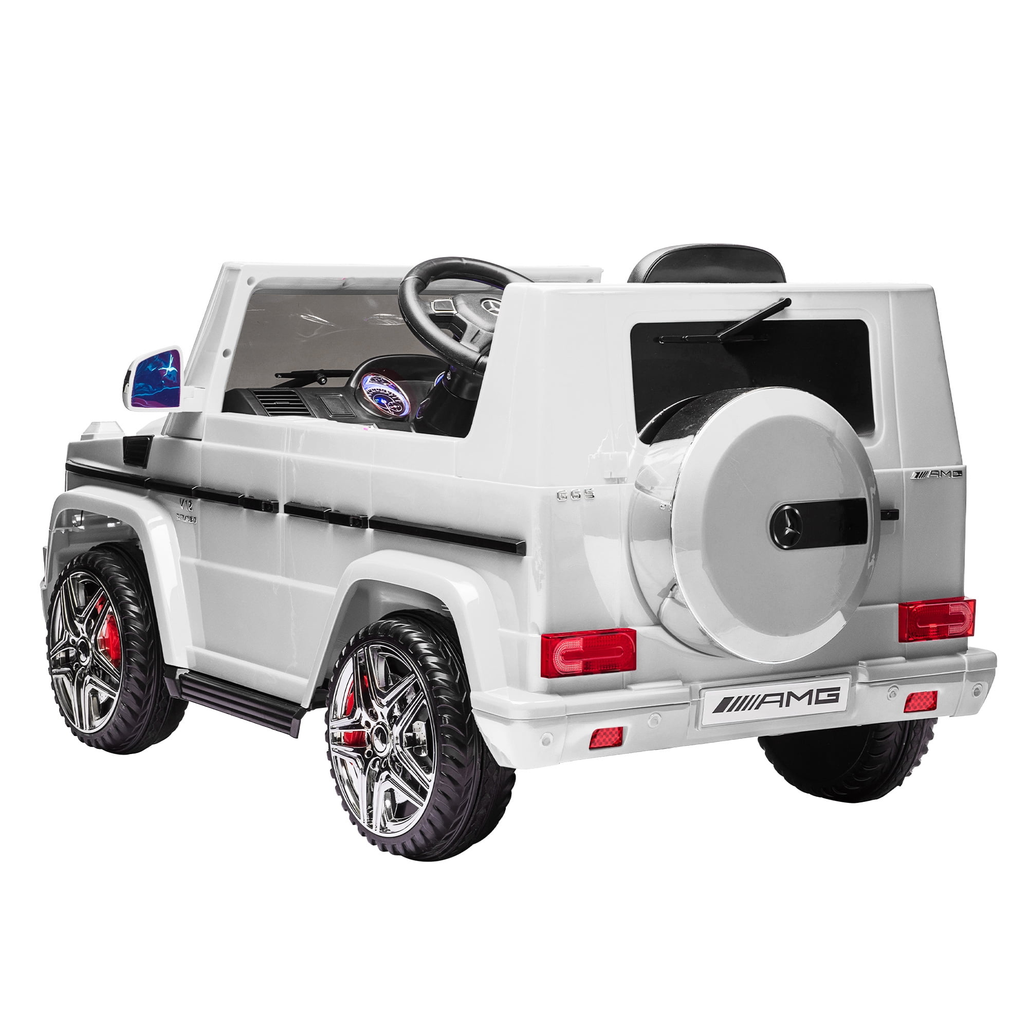 Kepooman 12V Kids Ride on Car, Truck with Remote for Children, White