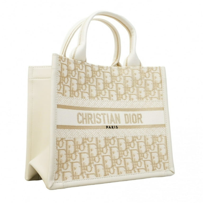 バッグ Christian Dior trotter tote bag white Pre-Owned Christian Dior handbag Trotter Book Tote Canvas