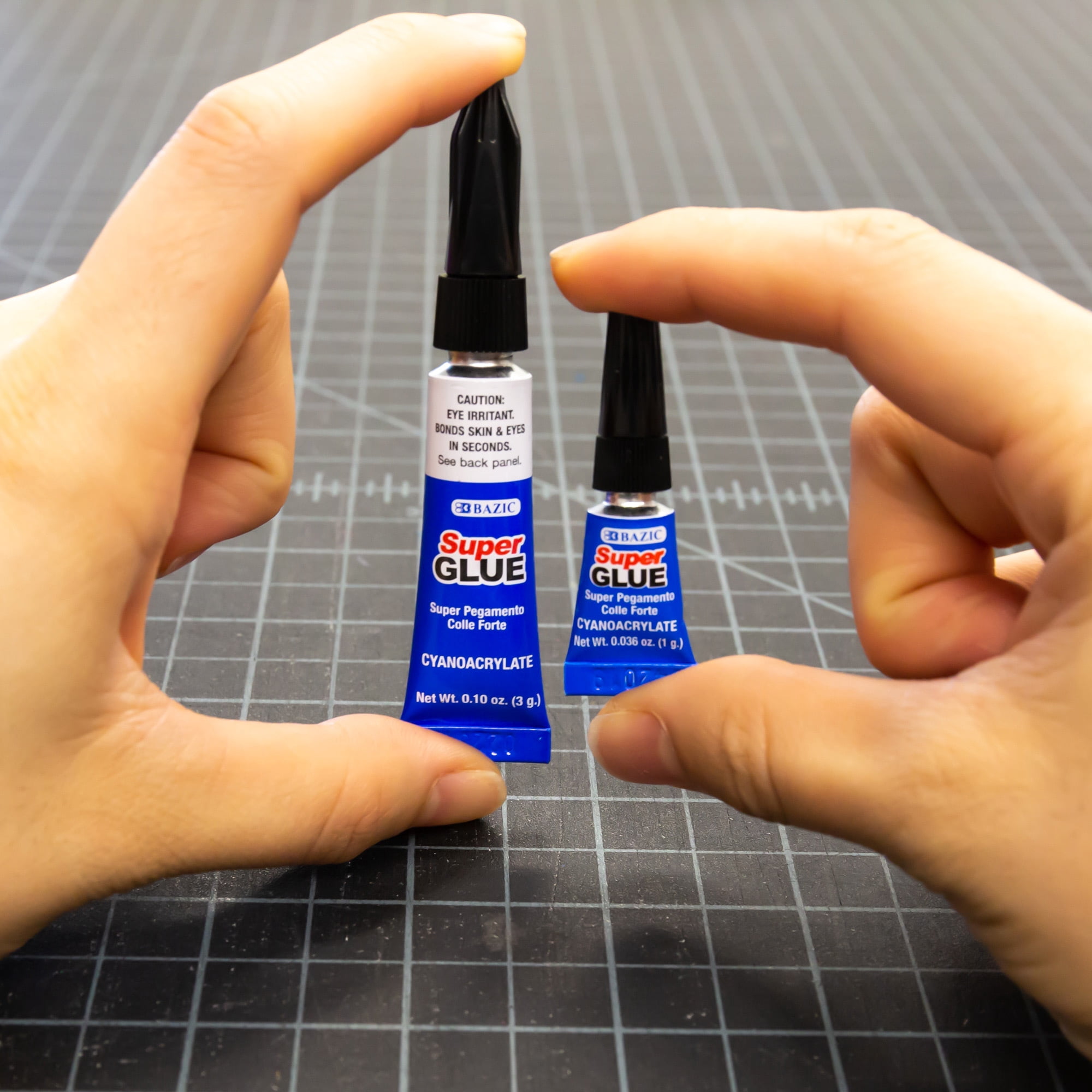 BAZIC Single Use Super Glue 1g/0.036 Oz, Clear Adhesive (6/Pack), 24-Packs