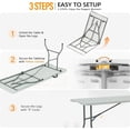 Utility Usage Table 6FT Folding Table for Outdoor Use, White HDPE Portable Utility Table ...