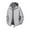 Gray, variant on Men's Fleece-Lined Hooded Jacket with Full-Zip Design - Perfect for Seasonal Shifts, Weekend Getaways, and Casual Outdoor Excursions During Cooler Months