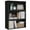 Black, variant on Cube Storage Organizer 3-Tier Bookshelf Bookcase with Adjustable Storage Shelves Rustic Brown
