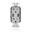 thumbnail image 1 of Leviton Réceptacle Duplex Combiné & Chargeur USB, 20A, Gris, 1 of 4