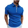 thumbnail image 1 of Summer Men's Sports Short Sleeve Golf Youth Men's Zipper Casual Top 5XL, 1 of 5