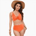 thumbnail image 3 of KPOPLK Bathing Suits for Women High Waisted Bikini Sets Two Piece Swimsuits Solid Bikini Swimwear(XXL,Orange), 3 of 9