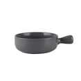 thumbnail image 1 of Round Ceramics Baking Plate Practical Household Handle Baking Tray Fruit Salad Plate for Home Kitchen Bakery (Grey), 1 of 8