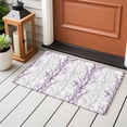 thumbnail image 4 of Purple Grey Front Door Rugs 2x3 ft Tree Branch Small Rug for Entryway Non Slip Washable Bathroom Door Mat Absorbent Floor Mat for Indoor Entrance, 4 of 9