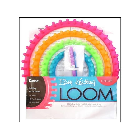 Darice Easy Knitting Loom Round 4pc Neon