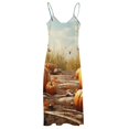 thumbnail image 5 of Thanksgiving Pumpkins Sleeveless Dress Woman Fashion Long Dresses Women's Summer Suit Dress Summer 2025 Women, 5 of 7