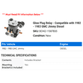 thumbnail image 2 of Glow Plug Relay - Compatible with 1982 - 1983 GMC Jimmy Diesel, 2 of 2