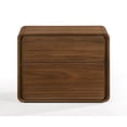 thumbnail image 3 of Modern Walnut Brown Nightstand with Two Drawers, 3 of 5