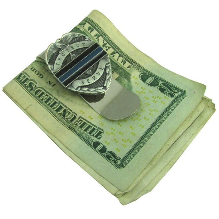 Police Badge 3D Money Clip Thin Blue Line Men's Wallet Credit Card Holder Gift Police Badge 3D Money Clip Thin Blue Line Men's Wallet Credit Card Holder Gift