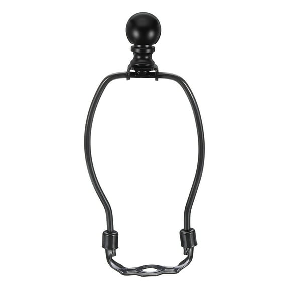 6 Inch Lamp Harp Kit with Finial, 1 Set Detachable Shade Bracket Holder, DIY Lighting Accessories for Table Floor Lamps, Black