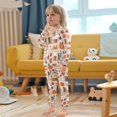thumbnail image 4 of FORMRS Long Sleeve Top and Pants Pajama Set for Niños 2-Piece Sleepwear, Sizes 18M-8Y, Fall Acorns Pattern, 4 of 6