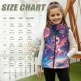 thumbnail image 7 of Uorisanigo Girls Vest Toddler Boys Fleece Vest with Pockets Fall Fashion Winter Zipper Dead Branch Leaves Print Sleeveless Jacket Soft Cozy Waistcoat for Outdoor Layering 2-12 Years, 7 of 7