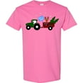 thumbnail image 3 of Inktastic Plaid Christmas Tractor with Cute Reindeer T-Shirt, 3 of 5