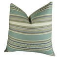 thumbnail image 1 of Plutus Chic Stripe Aloe Handmade Throw Pillow, (24" x 24"), 1 of 2