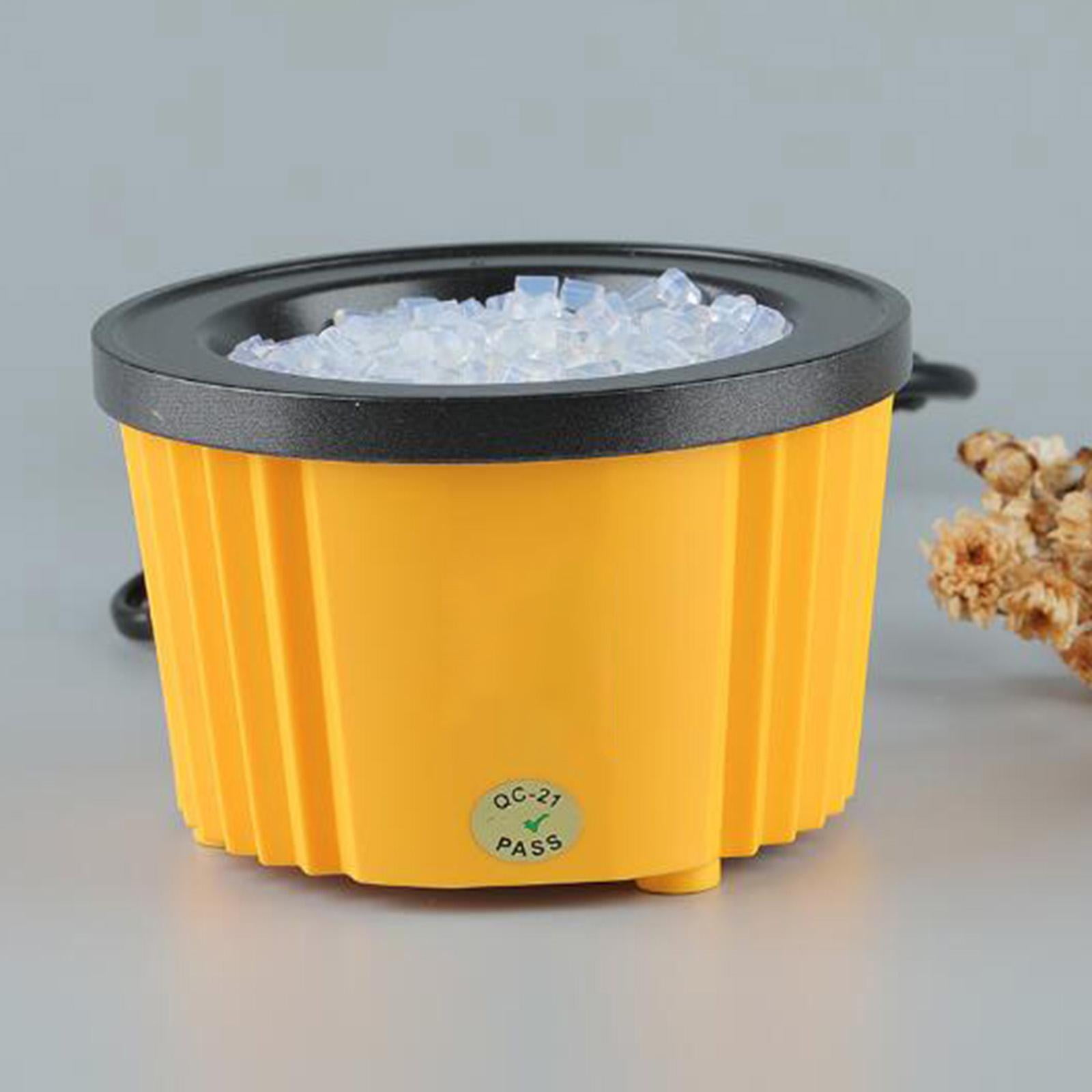 HILABEE Hot Glue Melting Pot Electric Hot Glue Pot 100W Professional Sturdy Yellow Hot Glue Skillet US Adapter for Floral Glue Beads Thermostatic