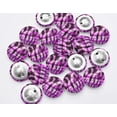 thumbnail image 4 of IBA Indianbeautifulart Purple 2 Hole Leopard & Tiger Animal Skin Buttons Canvas Fabric Covered Buttons&nbsp;Cloth Embellishments For Scrapbooking Pack Of 50, 4 of 7