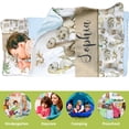 thumbnail image 3 of Personalized Toddler Nap Mats for Preschool, Custom Name Khaki Dinosaur Kids Sleeping Bag for Daycare, Roll Up Sleeping Mat with Removable Pillow and Soft Dot Minky Blanke for Boys Camping Travel, 3 of 8