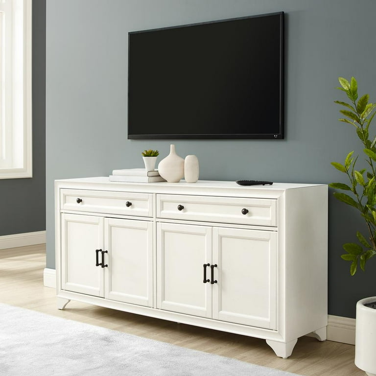 Crosley Furniture Tara Modern Wood Sideboard in Distressed White