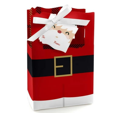 Big Dot of Happiness Jolly Santa Claus - Christmas Party Favor Boxes - 12 Count