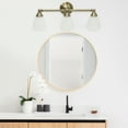 thumbnail image 4 of Lalia Home Classic Three Light Metal and Translucent Glass Shade Vanity Antique Brass, 4 of 7
