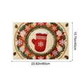 thumbnail image 3 of RICHMJ Knit-Look Christmas Rug -16”x24“ Small Red Indoor Holiday Rug - Mittens Doormat- Snowflake Winter Xmas Garland Decor Washable Mat for Entryway Kitchen Porch Bathroom Non Slip (Mittens), 3 of 9