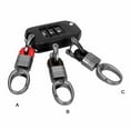 thumbnail image 4 of justharion Universal Car Key Holder Zinc Alloy Vehicle Start Key Ring Buckle Keychain Automotive Accessory, Red Leather, 4 of 7