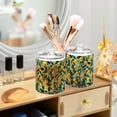 thumbnail image 3 of Yayeee 4 Pack Qtip Holder Bathroom Cotton Swab Canister with Lid Clear Dispenser Set, Orange Tree, 3 of 6